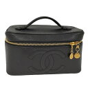 【中古】CHANEL バニティバッグ ハンドバッグ キャビアスキン ブラック A08090(4)