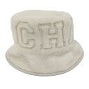 【中古】CHANEL バケットハット ココネージュ ロゴ ムートン ホワイト AAA443(4)
