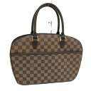 【中古】LOUIS VUITTON サリア オリゾンタル ハンドバッグ ダミエ エベヌ N51282