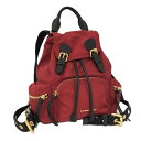 【中古】BURBERRY バックパック ナイロン レッド