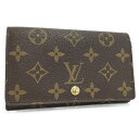 【中古】LOUIS VUITTON 二つ折り財布 ポルトフォイユ トレゾール モノグラム M61736