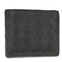 【中古】BOTTEGAVENETA 二つ折り財布 イントレチャート カーフスキン ブラック 708616(4)