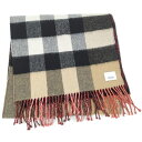 【中古】BURBERRY マフラー ノバチェック マルチカラー カシミヤ100%