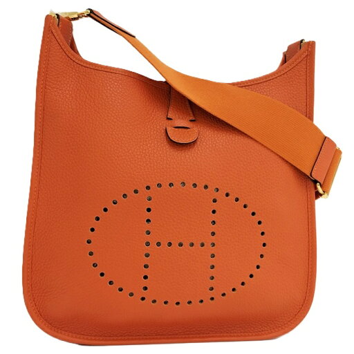 【中古】HERMES エブリン3 ショルダーバッグ レザー オレンジ Z刻印 【中古】HERMES エブリン3 ショルダーバッグ レザー オレンジ Z刻印