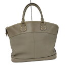 【中古】LOUIS VUITTON ロックイットMM ハンドバッグ スハリ レザー ヴェローヌ グレー系 M91791