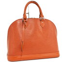 【中古】LOUIS VUITTON アルマBB ハンドバッグ エピ オレンジ M40859