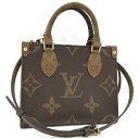【中古】LOUIS VUITTON オンザゴーBB 2WAYハンドバッグ モノグラムリバース ブラウン M46839(4)