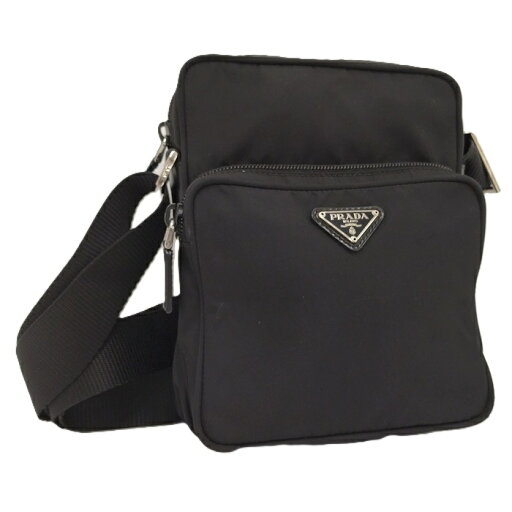 【中古】PRADA テスート ナイロン ショルダーバッグ ブラック 【中古】PRADA テスート ナイロン ショルダーバッグ ブラック