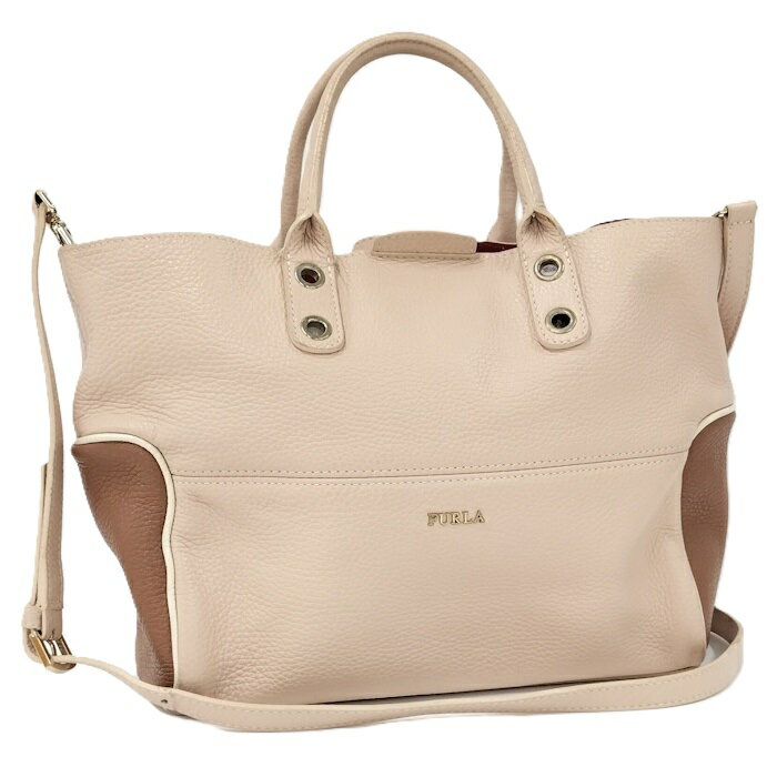 【中古】FURLA ショルダーバッグ レザー ピンク 221919