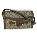 【中古】GUCCI ショルダーバッグ ホースビット GGスプリーム PVC レザー ベージュ ブラウン 699296(4)