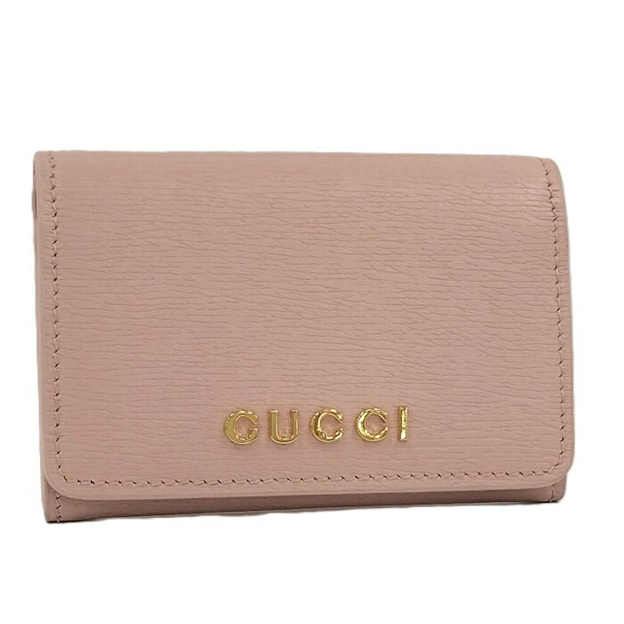 【中古】GUCCI カードケース 名刺入れ レザー ピンク 790101