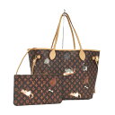【中古】LOUIS VUITTON ネヴァーフルMM トートバッグ トランスフォームド モノグラム キャットグラム M44441