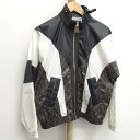 【中古】LOUIS VUITTON スポーティーカラーブロック ジップアップ パーカー モノグラム ブラック ホワイト ナイロン100% 表記サイズ34
