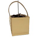【中古】BURBERRY ハンドバッグ ボックス レザー ベージュ