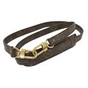 【中古】LOUIS VUITTON ショルダーストラップ 旧型 モノグラム レザー ブラウン