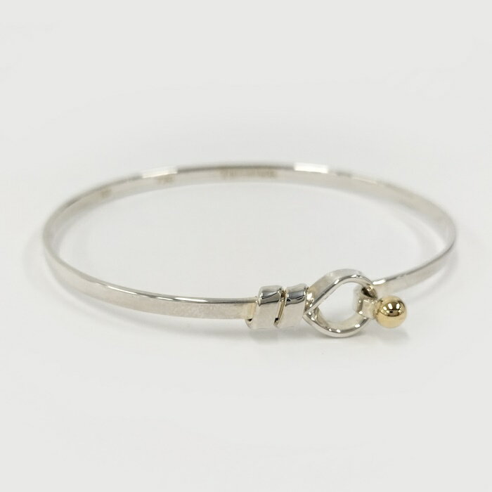 【中古】TIFFANY&Co. フック＆アイ ラブノット バングル ブレスレット シルバー ゴールド 925 750のサムネイル
