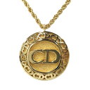 【中古】Christian Dior ネックレス ロゴモチーフ メッキ ゴールド