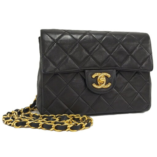 【中古】CHANEL ショルダーバッグ ミニマトラッセ ラムスキン ブラック A2200 【中古】CHANEL ショルダーバッグ ミニマトラッセ ラムスキン ブラック A2200