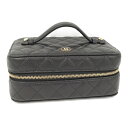 【中古】CHANEL ジュエリーボックス キャビアスキン マトラッセ ブラック
