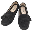 【中古】MIU MIU フラットシューズ リボン スエード 表記サイズ 35 1/2