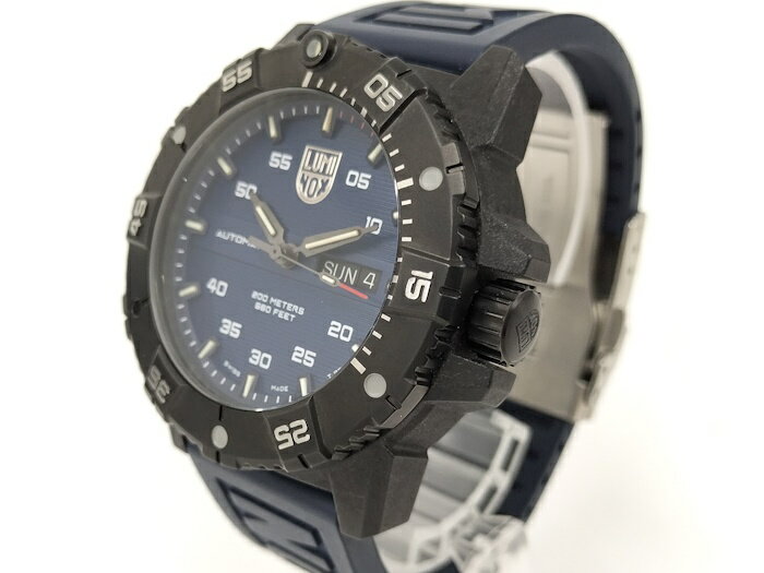 【中古】LUMINOX 腕時計 MASTER CARBON SEAL 自動巻 ネイビー文字盤 3860