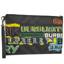 【中古】BURBERRY クラッチバッグ セカンドバッグ グラフィティ チェック PVC ブラック グレー