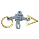 【中古】BOTTEGA VENETA キーリング トライアングル レザー GP