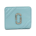 【中古】MARC JACOBS 二つ折り財布 レザー ブルー S131L01FA21