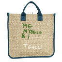 【中古】GUCCI チルドレンズ トートバッグ ブルー系 605831