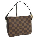 【中古】LOUIS VUITTON トゥルース メイクアップ ハンドバッグ ダミエ エベヌ N51982