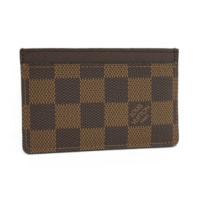 【中古】LOUIS VUITTON 名刺入れ カードケース ポルト カルト サーンプル ダミエ エベヌ N61722