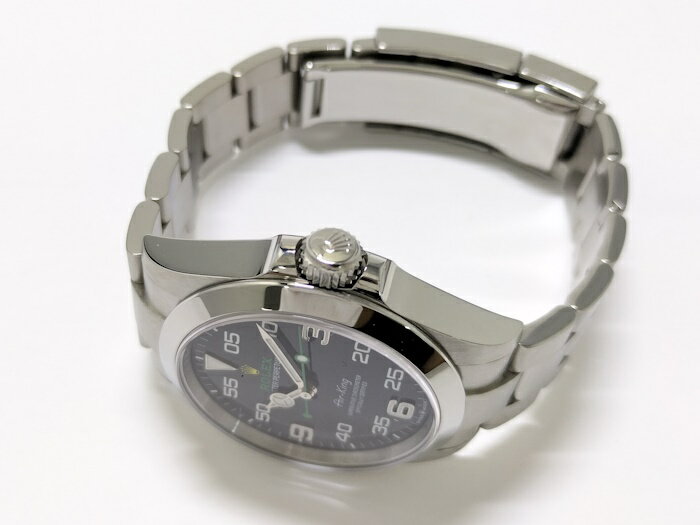 【中古】ROLEX エアキング 自動巻き SS ブラック文字盤 ランダムシリアル 126900