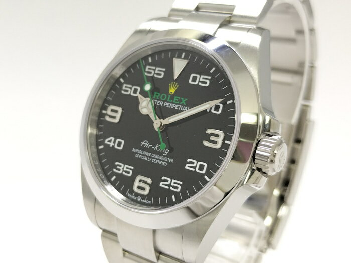 【中古】ROLEX エアキング 自動巻き SS ブラック文字盤 ランダムシリアル 126900