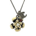 【中古】CHANEL ネックレス ココマーク てんとう虫 メッキ シルバー 08P