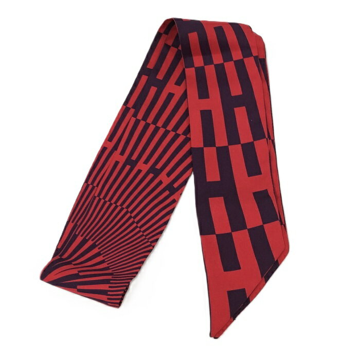 【中古】HERMES ツイリー スカーフ シルク100％