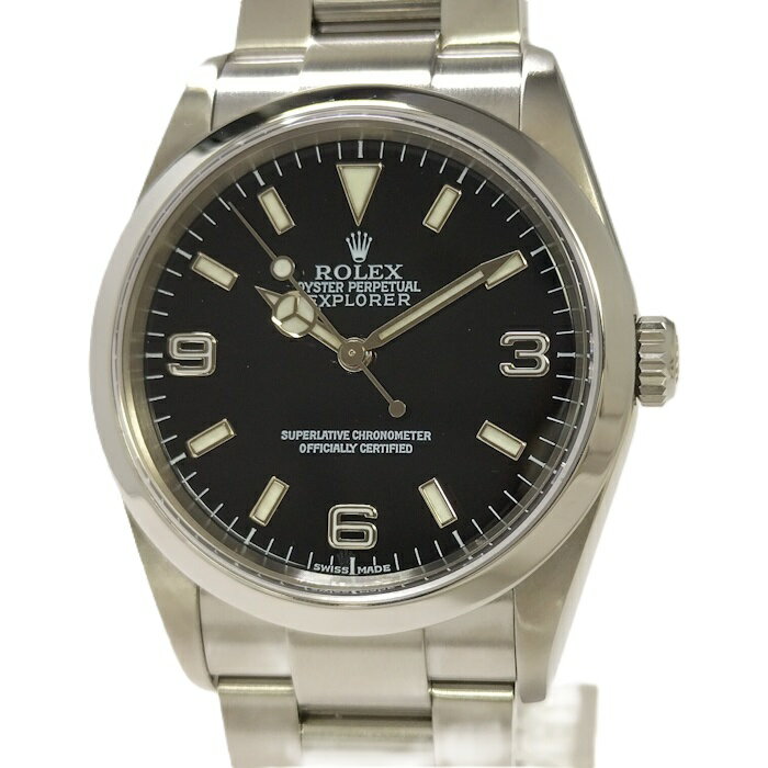 【中古】ROLEX エクスプローラー1 自動巻き SS ブラック文字盤 Y番 114270