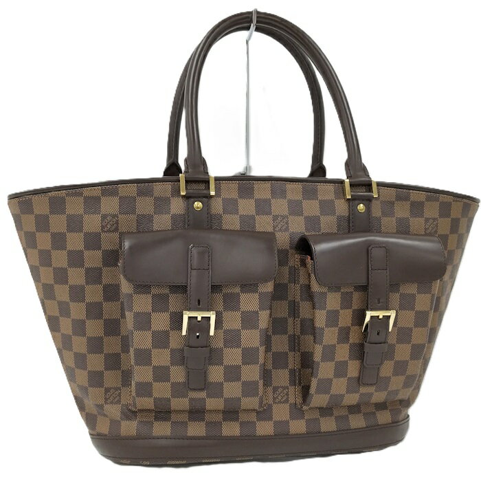 Rakuten - 【中古】LOUISVUITTON マノスクGM ダミエエベヌ トートバッグ N51120