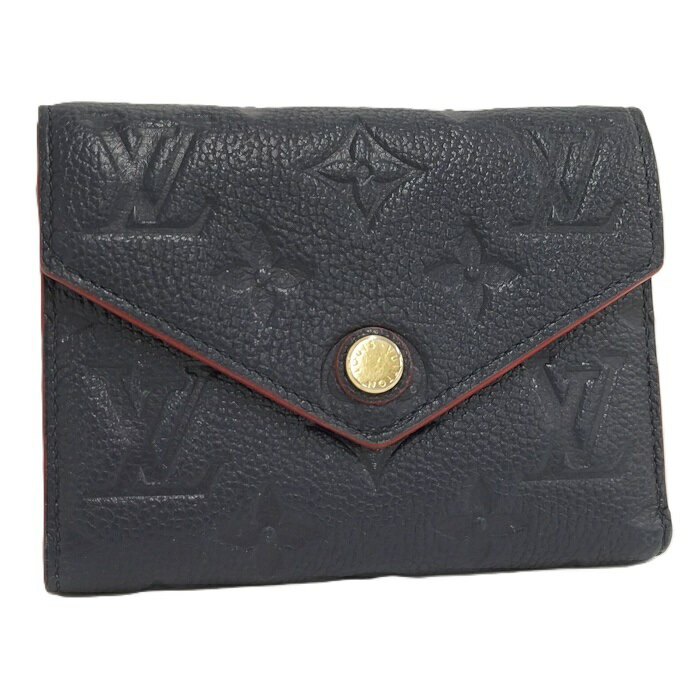 Rakuten - 【中古】LOUIS VUITTON ポルトフォイユ ヴィクトリーヌ 三つ折り財布 モノグラム アンプラント マリーヌルージュ M64577