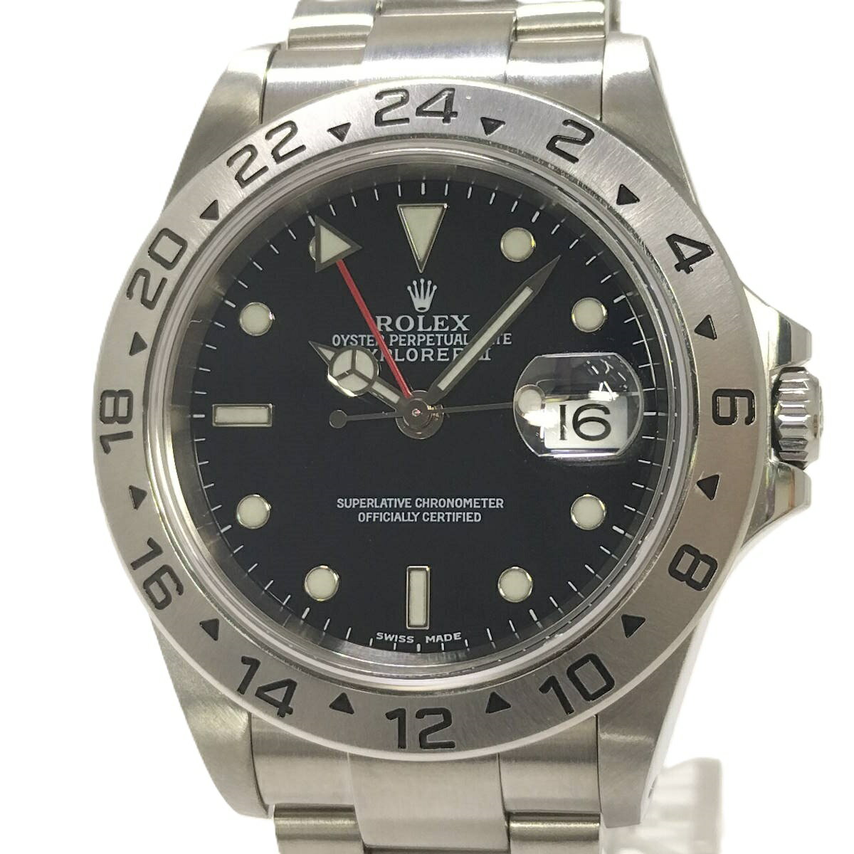 【中古】ROLEX エクスプローラー2 自動巻き SS ブラック文字盤 16570
