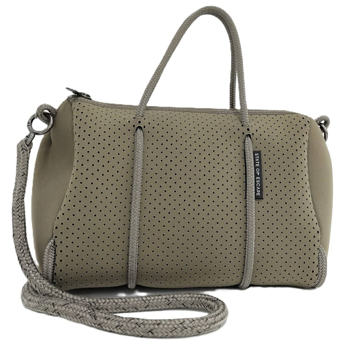 【中古】STATE OF ESCAPE プリクエル 2WAYショルダーバッグ ネオプレン カーキ