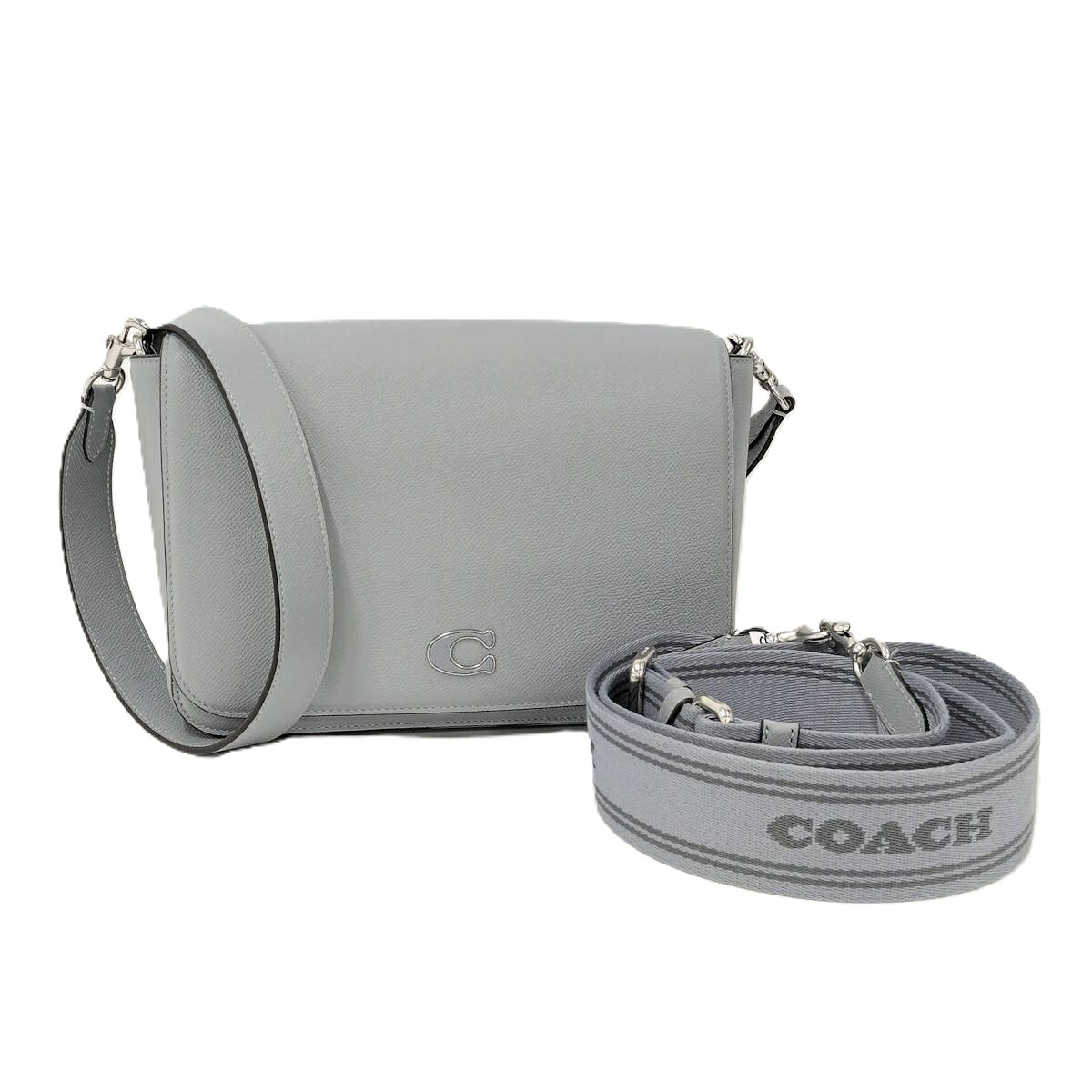 Rakuten - 【中古】COACH ショルダーバッグ レザー アイスブルー CJ843