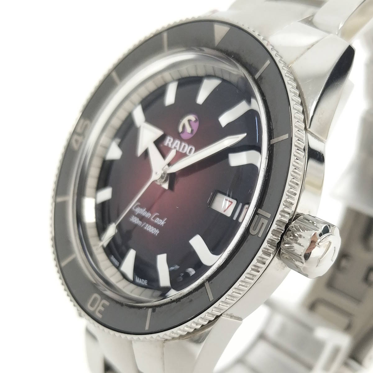 中古 RADO キャプテンクック メンズ 腕時計 SS 自動巻き デイト ブラック文字盤 763.6105.3 jjcollection-10373866 JJcollection サンプル画像3