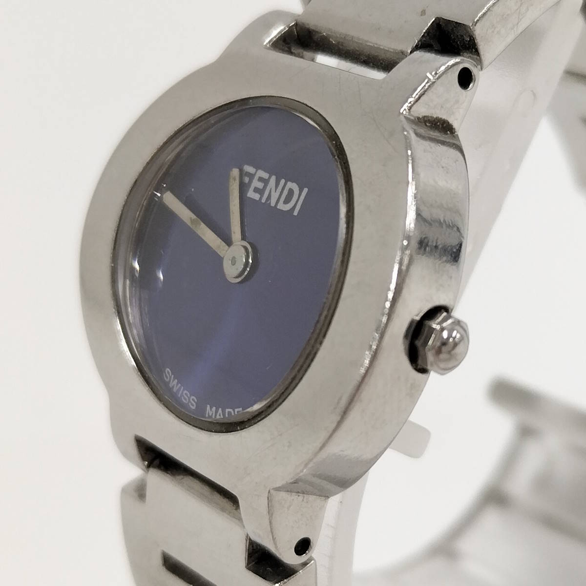 【中古】FENDI レディース 腕時計 オロロジ SS クオーツ ネイビー文字盤 3050L
