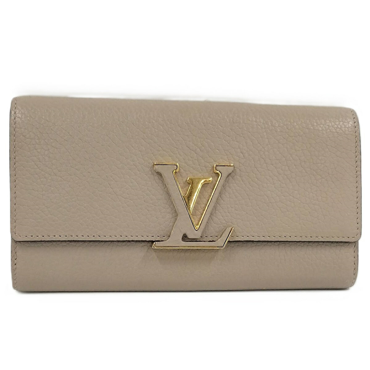 【中古】LOUIS VUITTON ポルトフォイユ カプシーヌ 二つ折り長財布 ガレ トリヨンレザー M61249