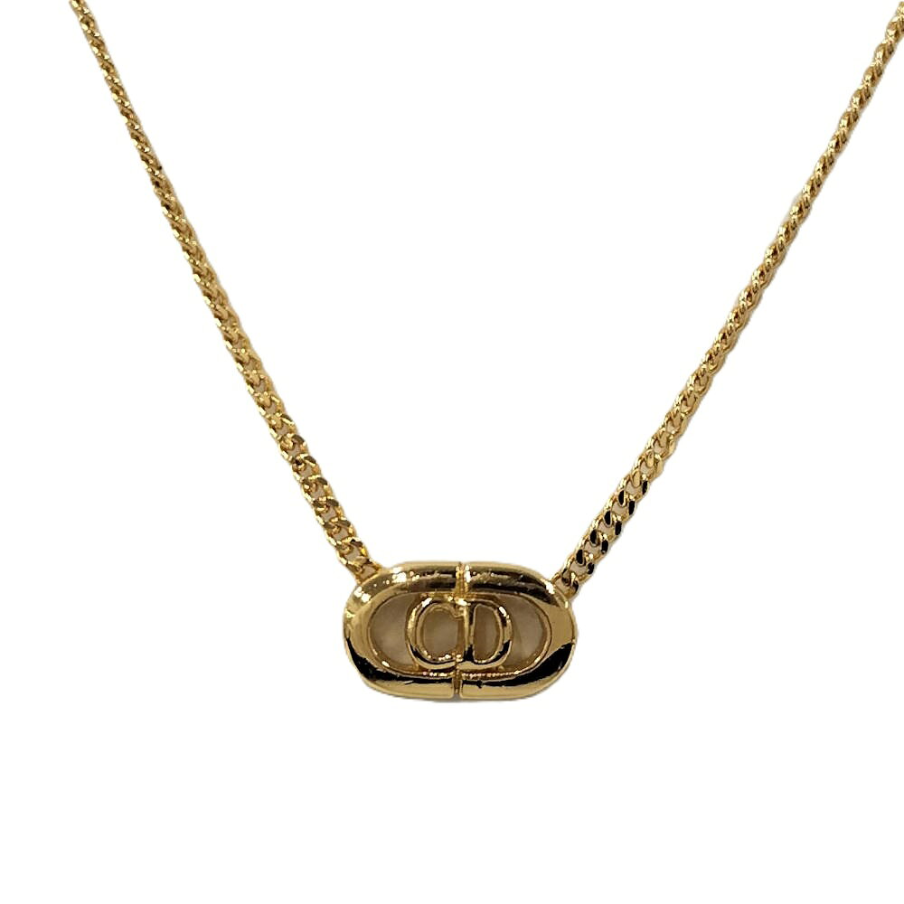乐天商城 - 【中古】Christian Dior ネックレス ロゴ メッキ ゴールド