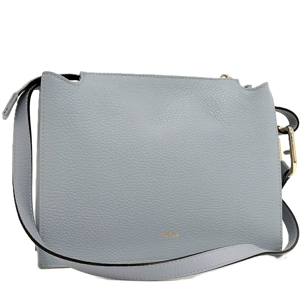 Furla - 【中古】FURLA ヌヴォラ ショルダーバッグ レザー ライトブルー WB01275