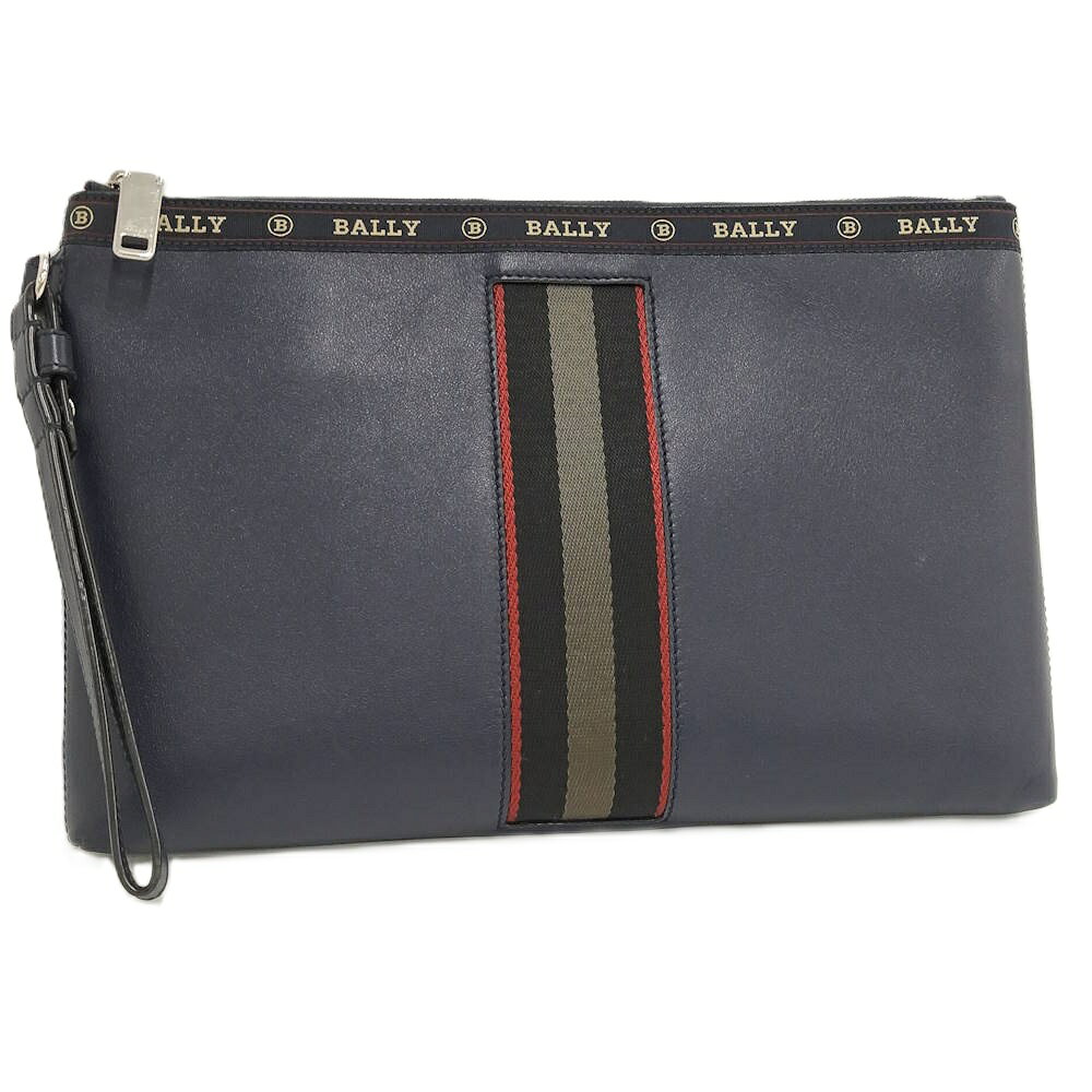 Rakuten - 【中古】BALLY セカンドバッグ ネイビー レザー