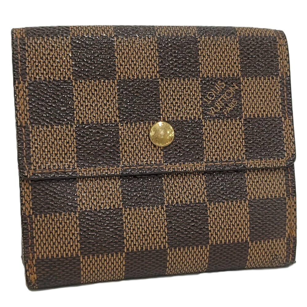 乐天商城 - 【中古】LOUIS VUITTON ポルトモネビエ カルトクレディ 折り財布 ダミエ エベヌ N61652