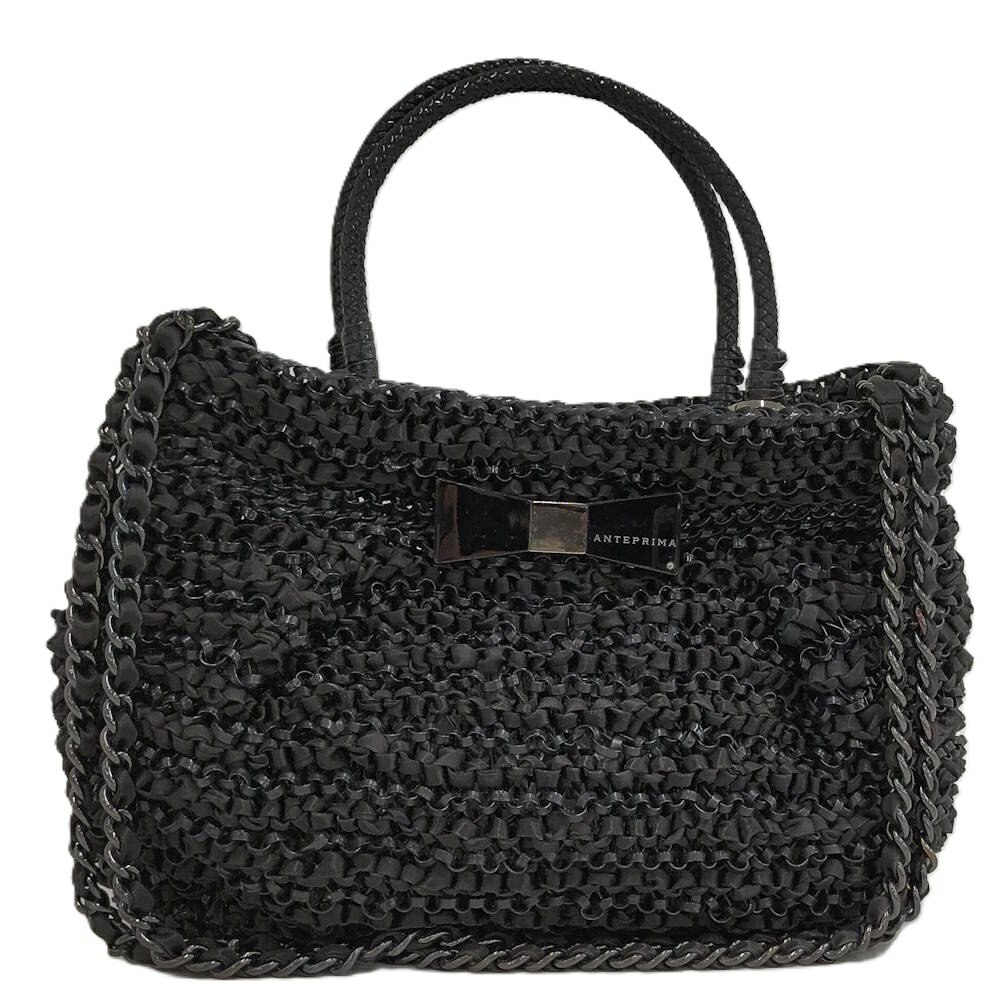 乐天商城 - 【中古】ANTEPRIMA ワイヤーバッグ リボン 2WAY ブラック