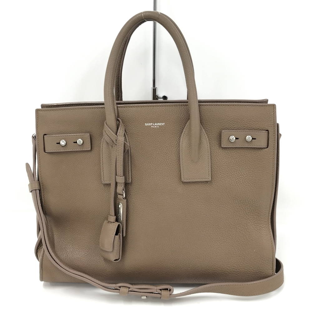 【中古】Saint Laurent 2WAYバッグ レザー ブラウン 464960